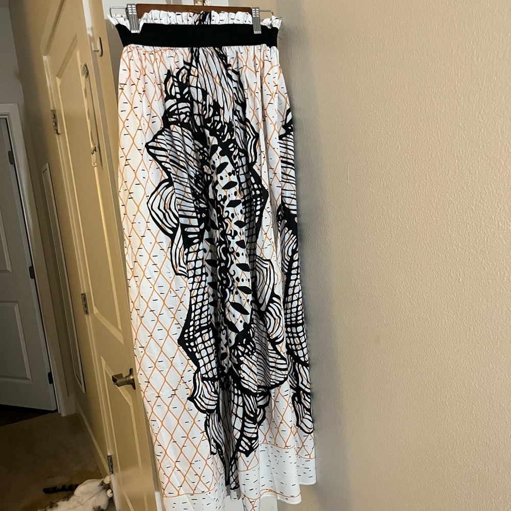 SheIn Print Split Skirt